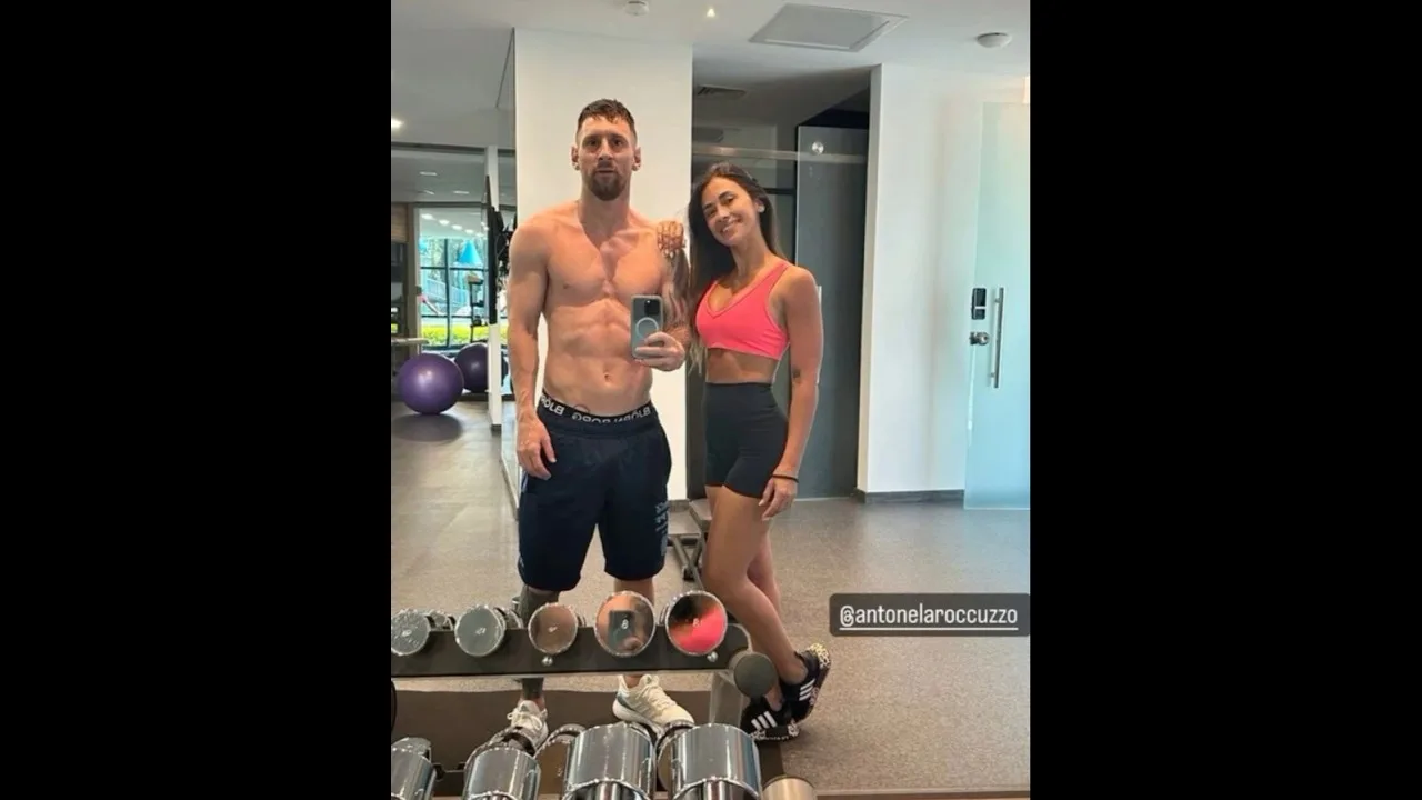 Leo Messi et Antonella Roccuzzo | Gym #shorts s0108 #leomessi