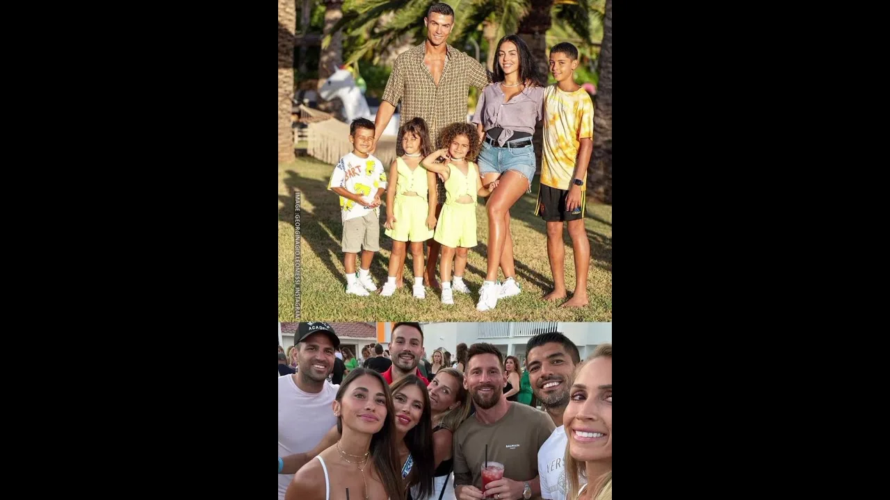 Cristiano Ronaldo And Leo Messi With family #ronaldo #messi