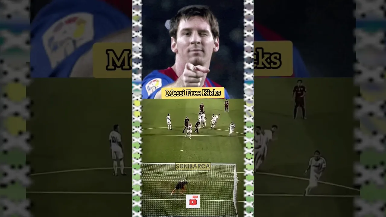 Coups francs de Messi = But GARANTI 🤯🐐 | Visca Barça 💙❤️ #messi #footballshorts #sonibarca #shorts