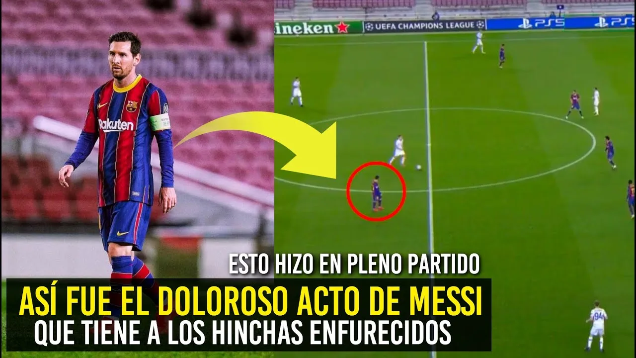 ASÍ FUE EL DOLOROSO ACTO DE MESSI EN PLENO PARTIDO QUE TIENE