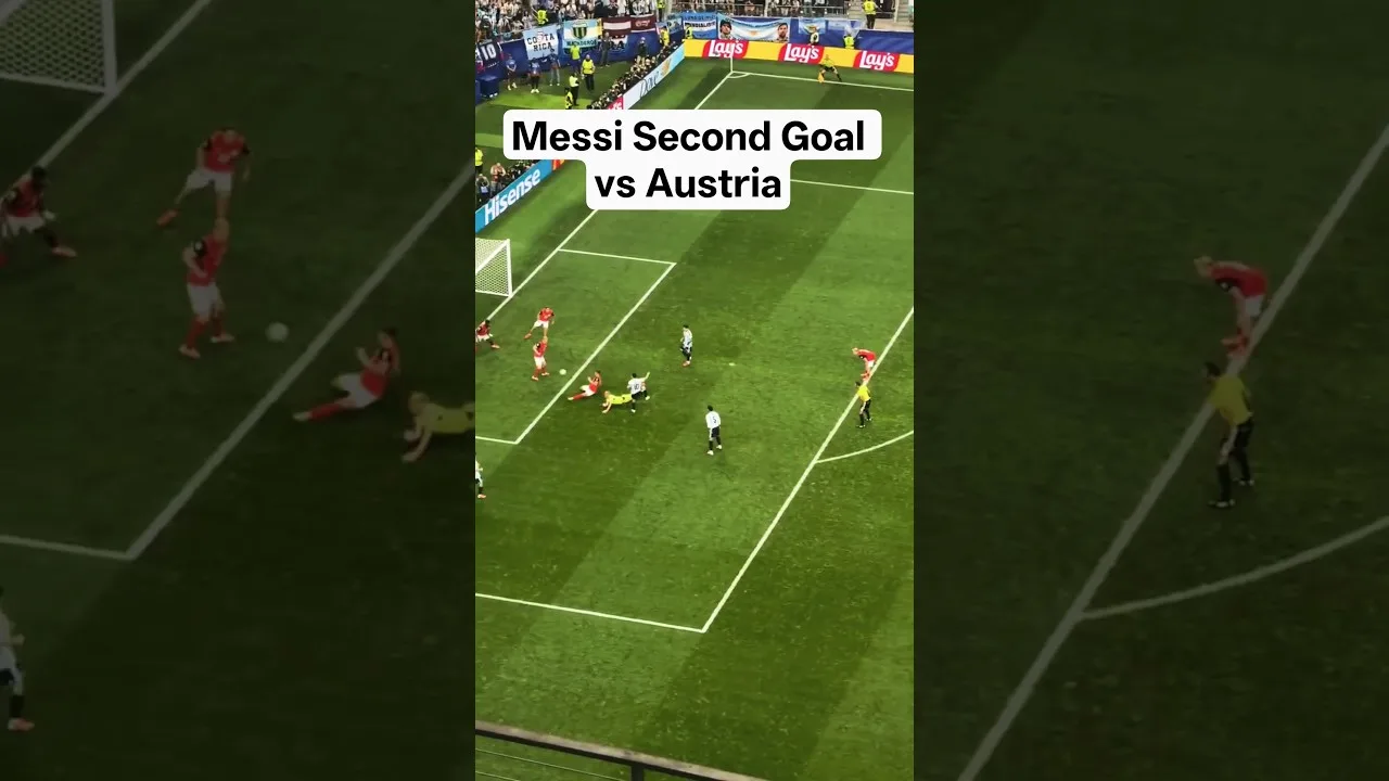 Leo Messi deuxième but contre l’Autriche et en fait le 18e #messi #argentina #austria #fifaworldcup2026
