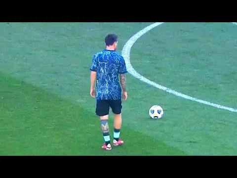 Leo Messi Stunning Free Kick In Warm Up vs Brazil