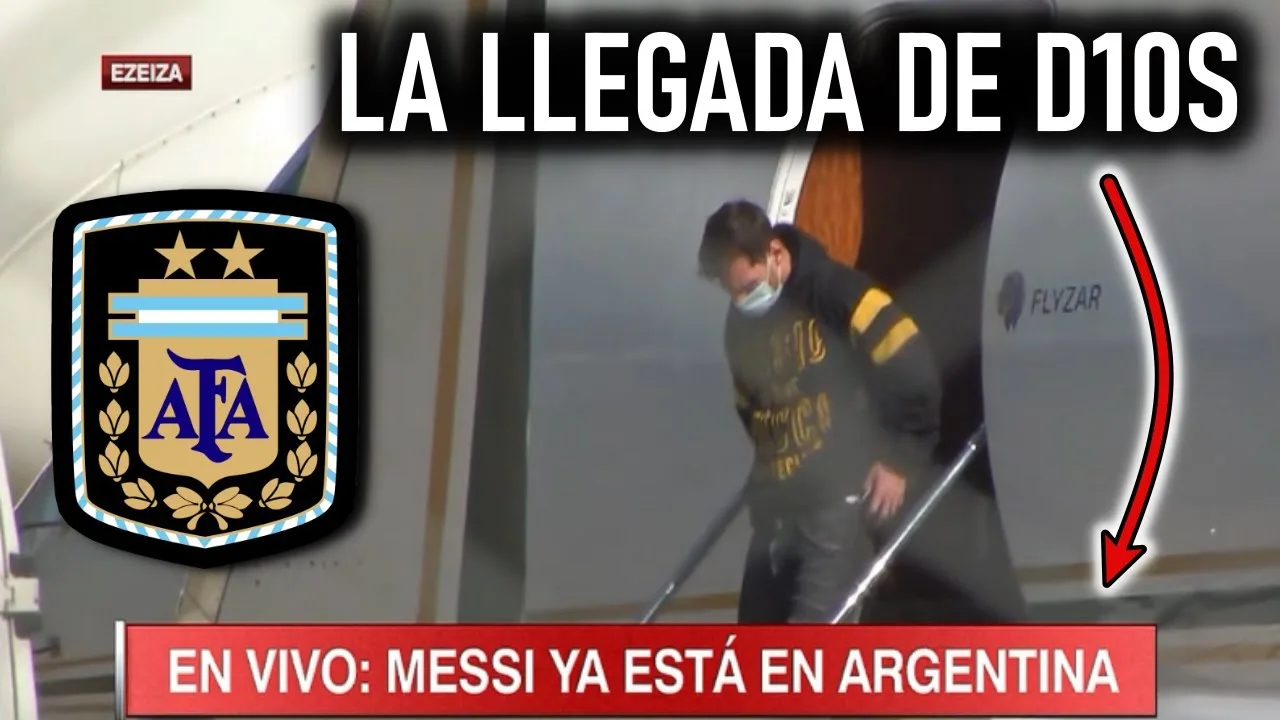 LA LLEGADA DE LIONEL MESSI A SUELO ARGENTINO PARA PARTICIPAR