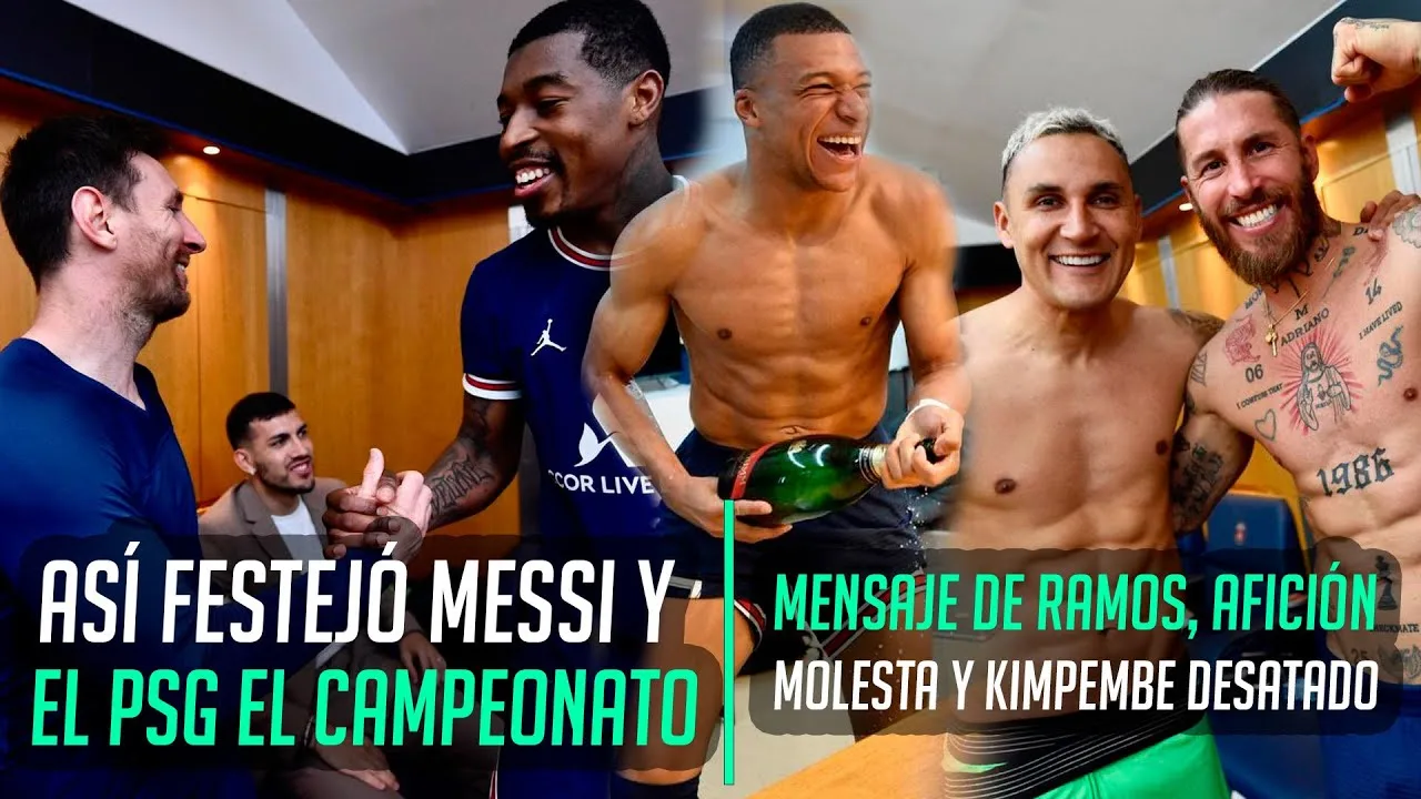 ASÍ FESTEJÓ MESSI y el PSG el TITULO de la LIGUE 1, NEYMAR