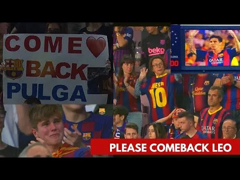 Barcelona fans reactions after showing Messi’s video in camp