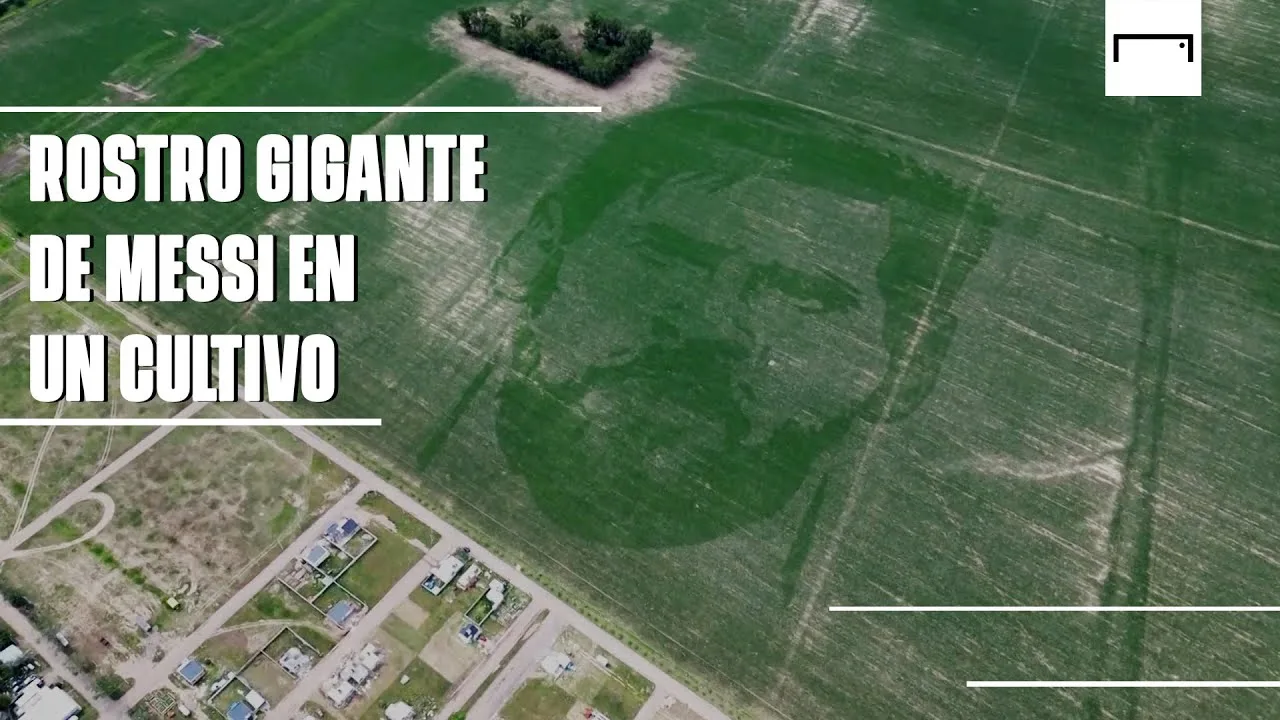 ¡Increíble! | Rostro gigante de Leo Messi plasmado en un