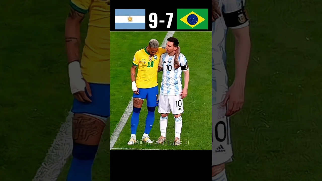 Le jour où Messi a détruit Neymar | Argentine vs Brésil | Drame de fusillade de pénalité #shorts #football