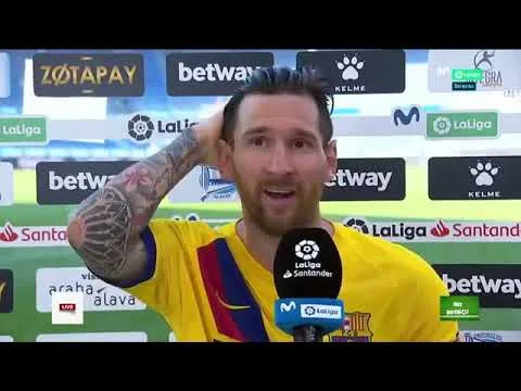 Alaves 0 vs Barcelona 5 | Leo Messi Interview after | Messi