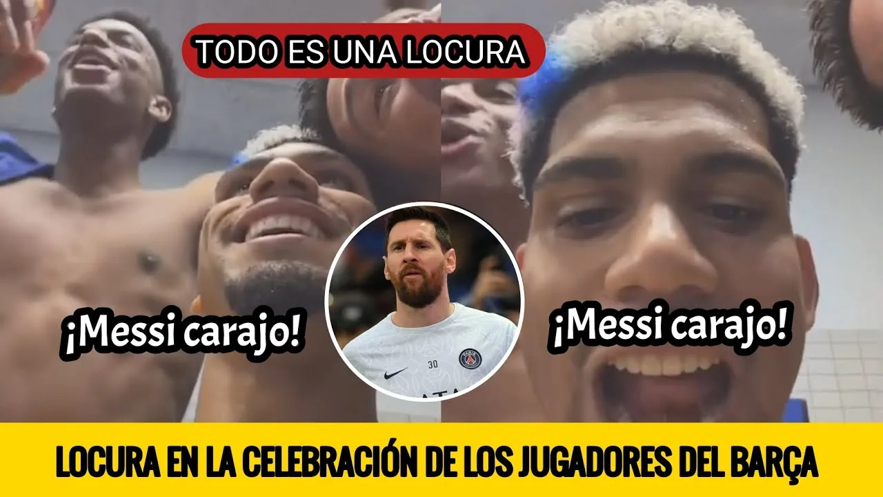 RONALD ARAUJO NOMBRA A LEO MESSI EN PLENA CELEBRACIÓN DEL