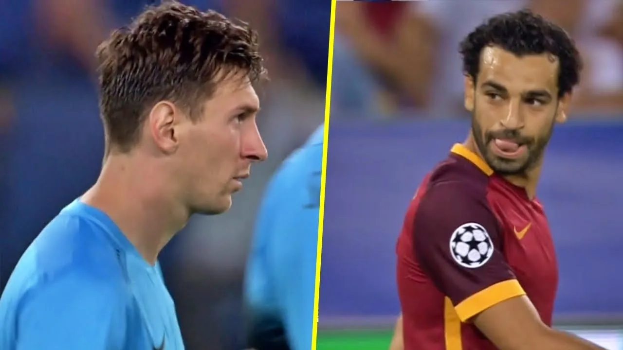 When Mohamed Salah and Lionel Messi Met for the First time