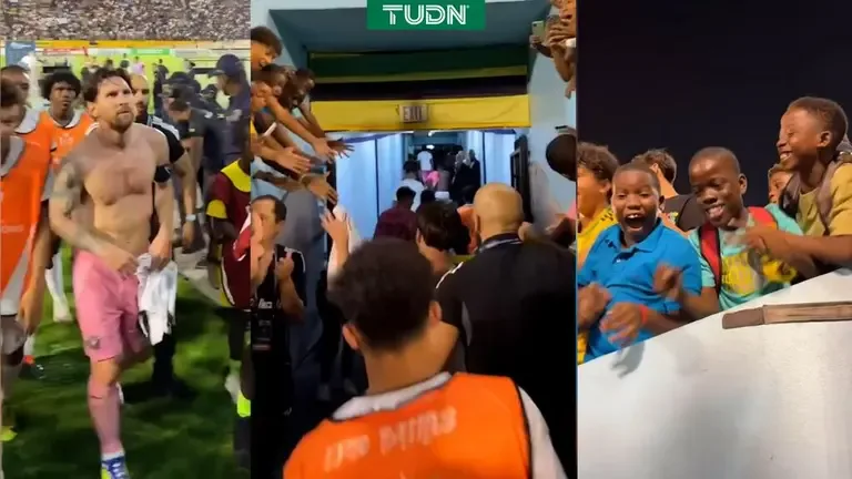 Lionel Messi conduit des enfants en Jamaïque après une fête avec Inter Miami | TUDN CONCACAF Champions Cup