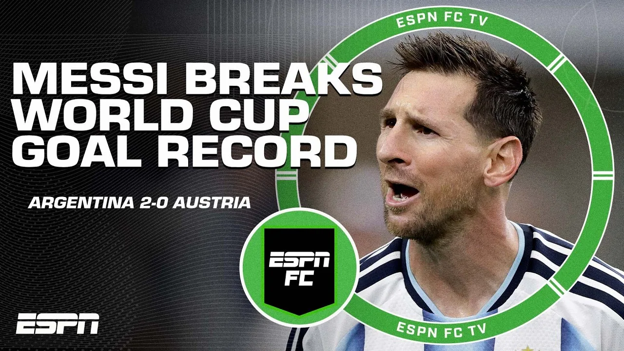 Lionel Messi FAIT L’HISTOIRE ! Record de buts en Coupe du Monde battu lors de la victoire 2-0 de l’Argentine | ESPN FC