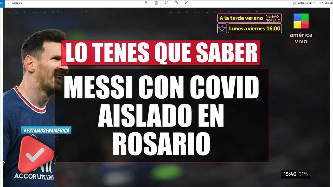 🛑 Lionel Messi con COVID-19: está aislado en Rosario