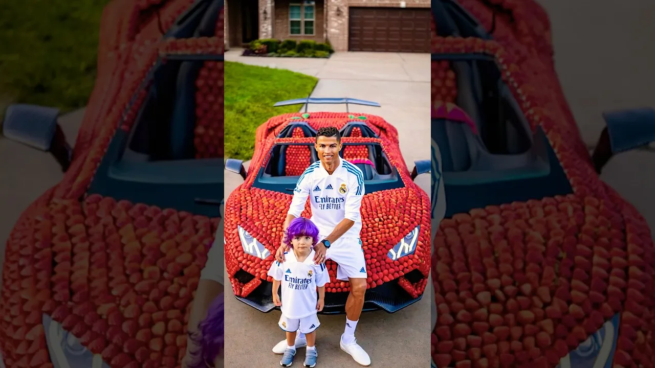 Le fils de Ronaldo et la course automobile du fils de Messi. Il y a un joueur qui n’est pas juste. #ronaldo #football