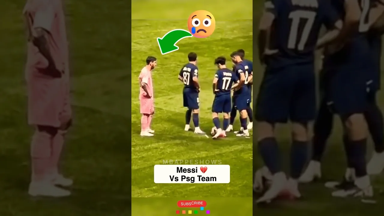 Leo Messi with PSG Team🥹is he sad ? #messi #leomessi #leo #football #intermiami