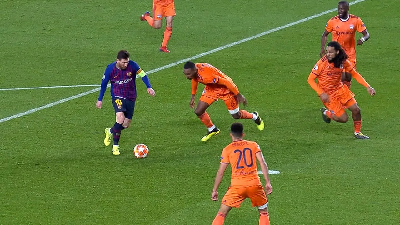 Lionel Messi vs Lyon (Home) UCL 2018/19 – Commentaire anglais – HD 1080i