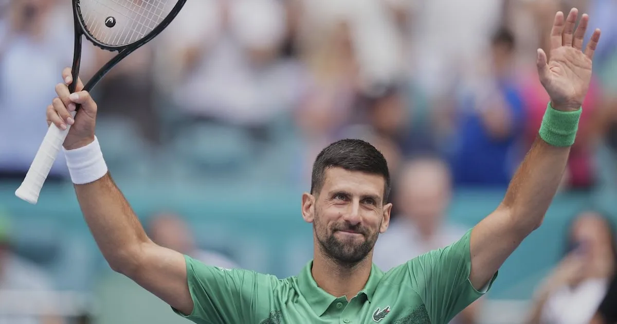 Avec Lionel Messi Watching, Novak Djokovic avance à Miami Open Final – CTV News