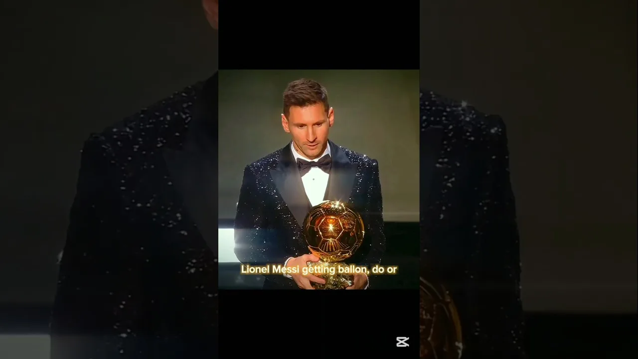 Lionel Messi getting 7th ballon do, or and Neymar Jr #shorts #viral #funny #trending