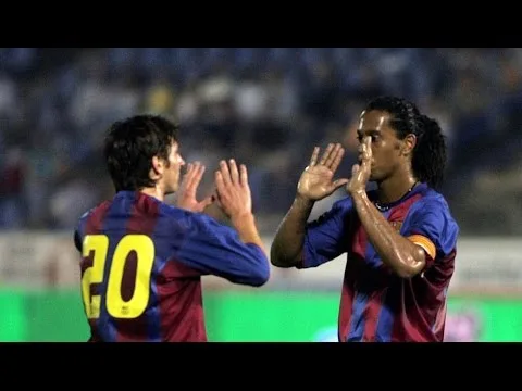 Verdadero Primer gol de Leo Messi con el Barcelona
