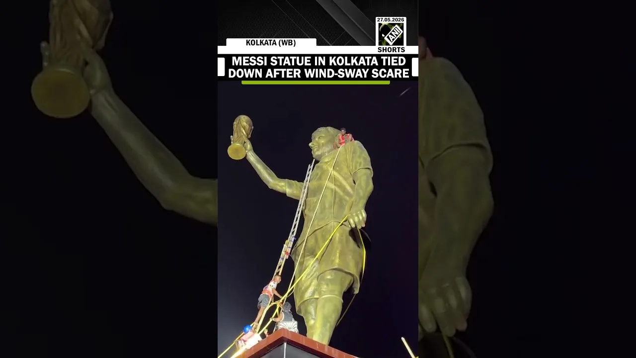 REGARDER: La statue de Lionel Messi sur la route VIP de Calcutta immobilisée après s’être plainte du fait qu’elle se balançait sous le vent