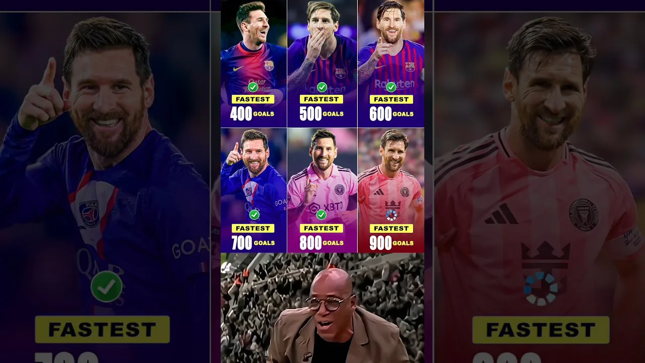 Lionel Messi est le joueur le plus rapide du 21e siècle à atteindre ces énormes records de buts de tous les temps🤔🤯😳