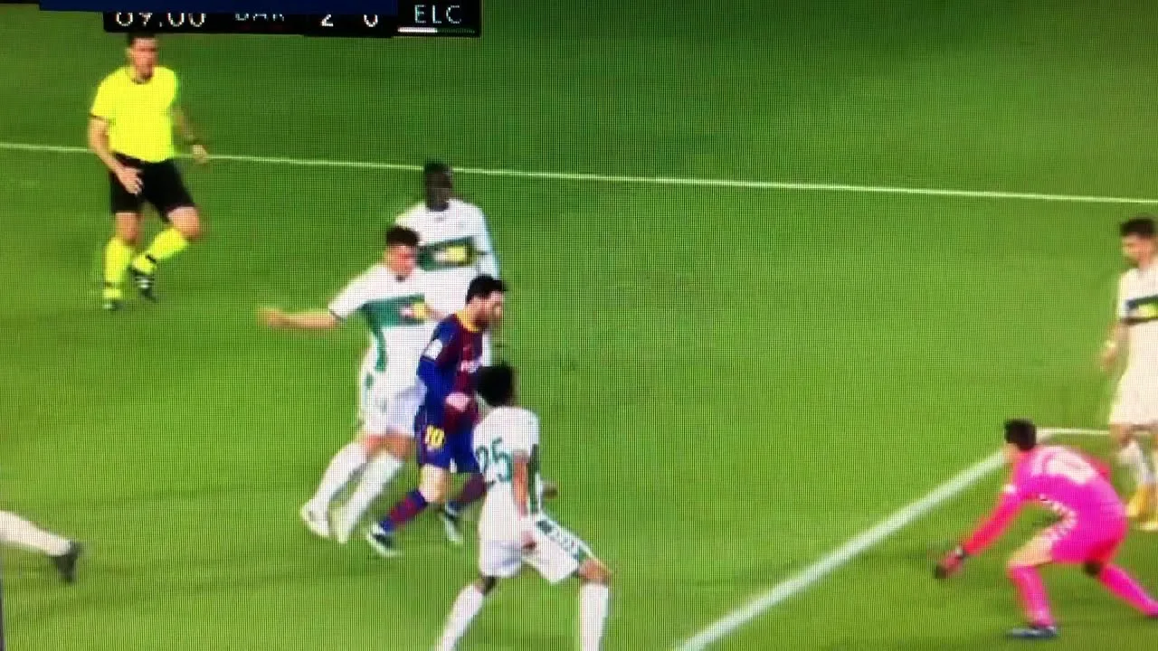 Barcelona vs Elche 2-0 gol goal Lionel Messi