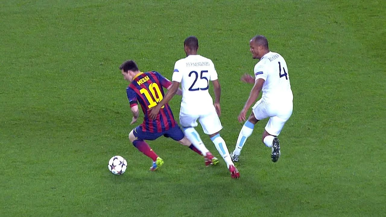 Lionel Messi vs Manchester City (Home) UCL 2013/14 – English