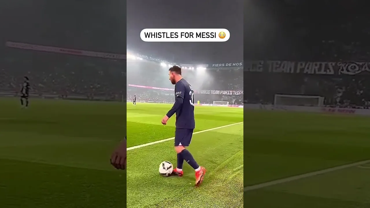 PSG fans whistling Lionel Messi 😳😱 #leomessi #shorts_ #psg
