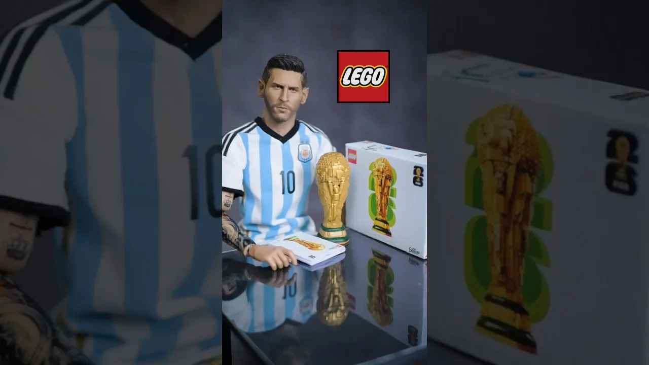 Diorama des figurines d’action de la Coupe du monde LEGO de Leo Messi