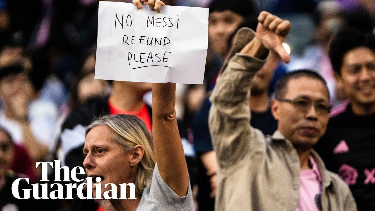 'Refund!': Fans left angry as Lionel Messi sits out
