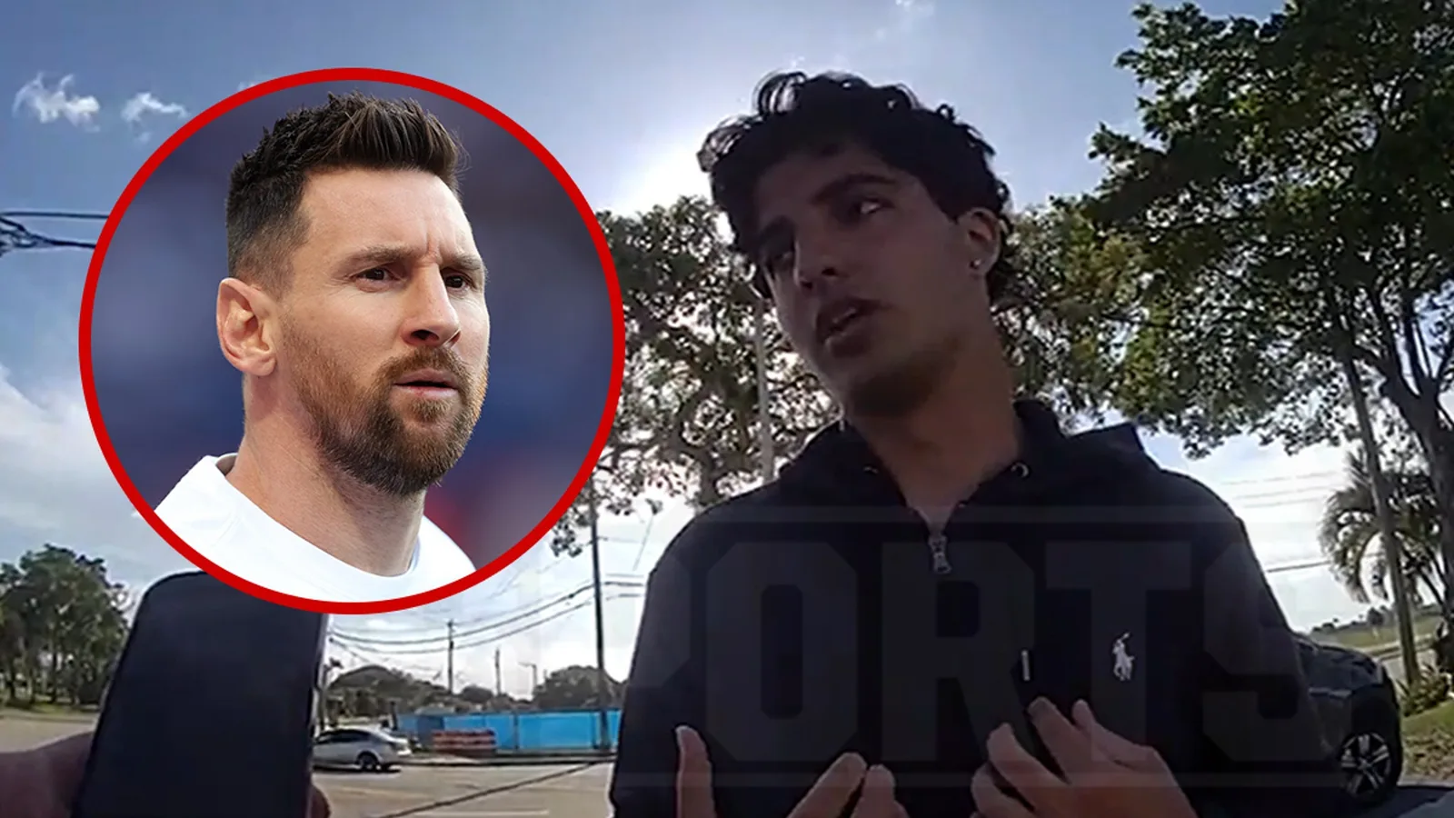 Le fan de Lionel Messi châtiez par COP après avoir précipité la star du football