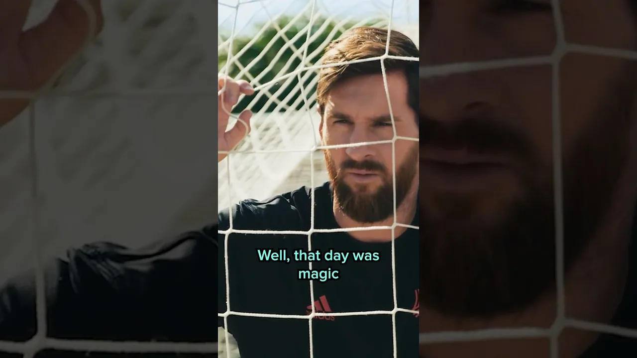 Leo Messi reacting to old pictures of himself