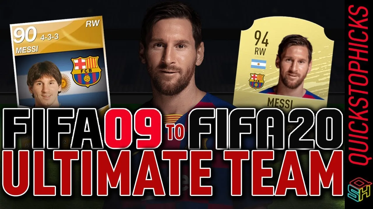 LIONEL MESSI FIFA 09 – FIFA 20 FUT HISTORY EVOLUTION I MESSI