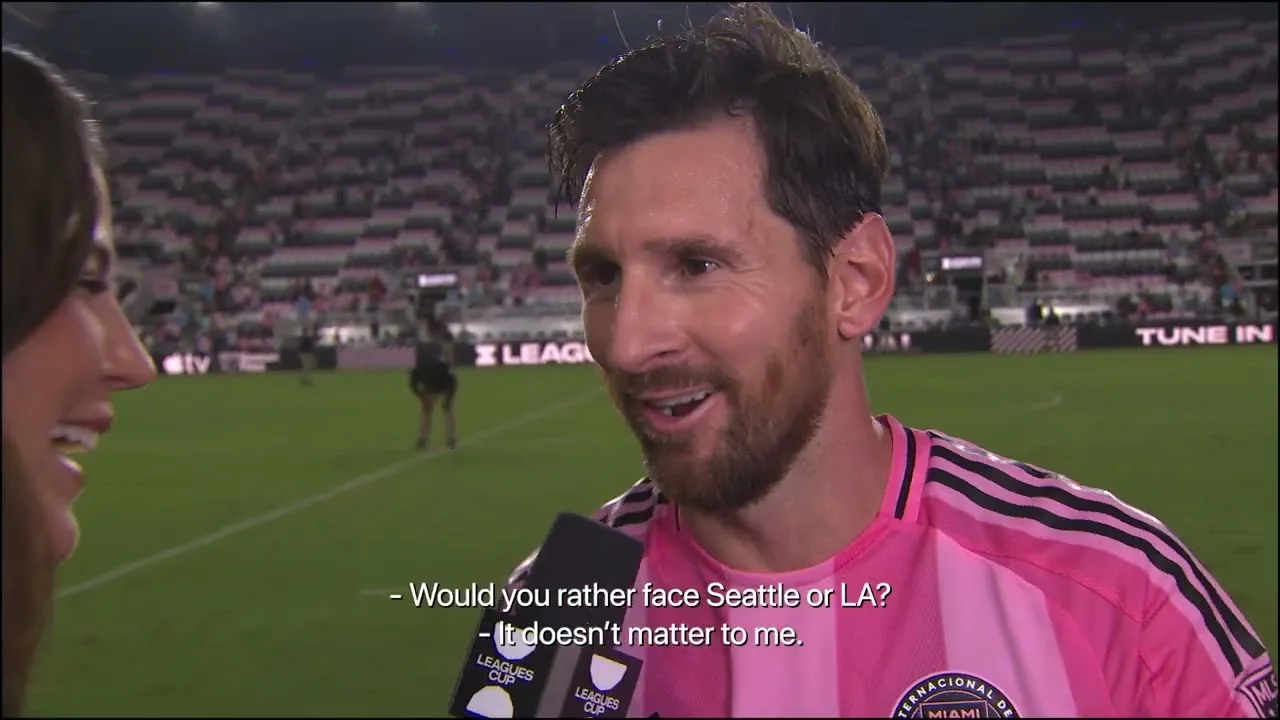 Interview d’après-match de Leo Messi | MISION DE LIEGUES CUP | Miami 3-1 Orlando