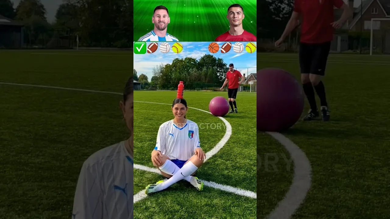Multi balle 🏀🏈 #football Cristiano Ronaldo 🔥 Leo Messi 🔥 Celine Michiel #shots