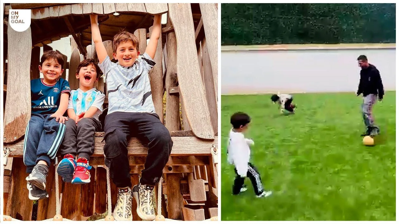 Leo Messi gives his kids no chance