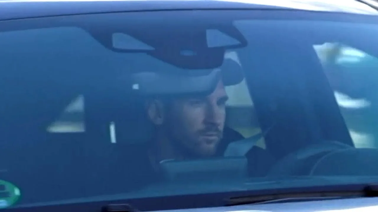 Lionel Messi Arrives At Barcelona Training For First Time