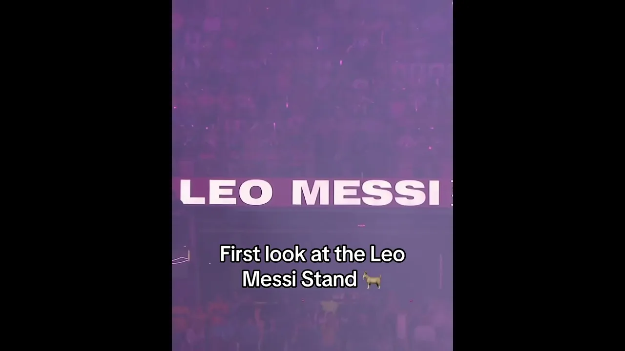Le stand Leo Messi au Nu Stadium 🔥 (via MLS sur Apple TV)