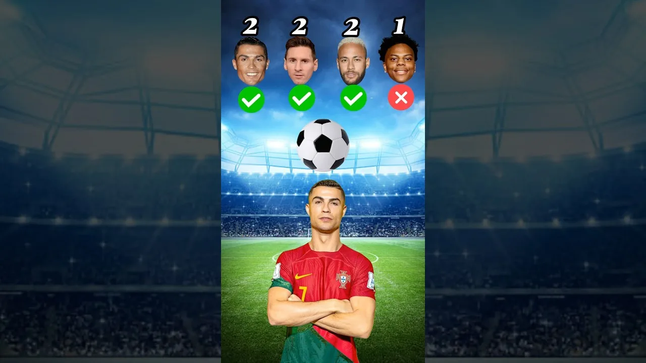 Ronaldo vs Messi vs Neymar vs Ishowspeed – Ronaldo Pregunta🤩⚽️
