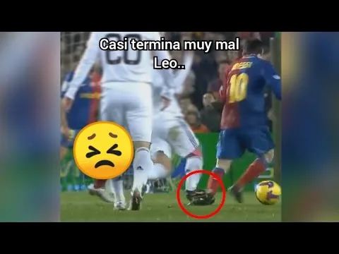 Entradas que pudieron terminar muy mal para Leo Messi..😬🤕