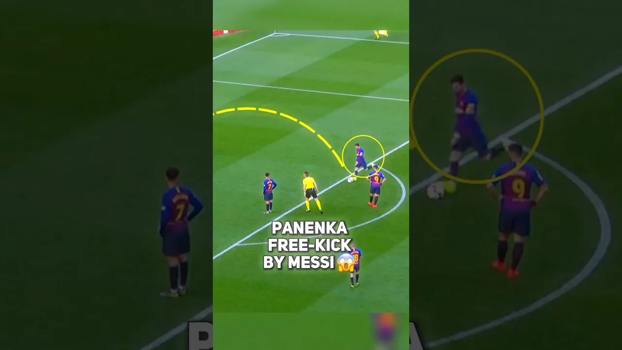 The moment when Messi scored a panenka from a free kick 😱 #leomessi #barcelona