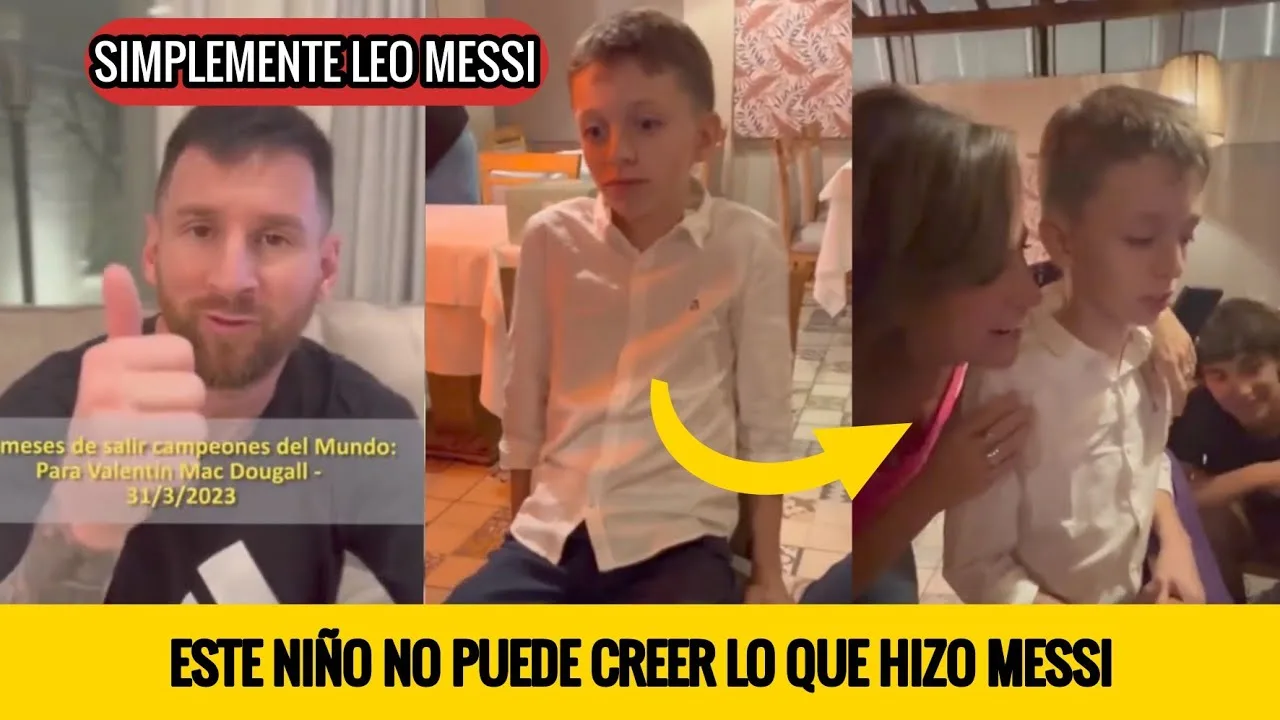 HERMOSO GESTO DE LEO MESSI CON HIJO DE PERIODISTA ARGENTINA