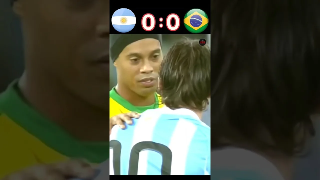 Match amical Messi contre Brésil (but solo de Messi) #vibe #football #short #highlights