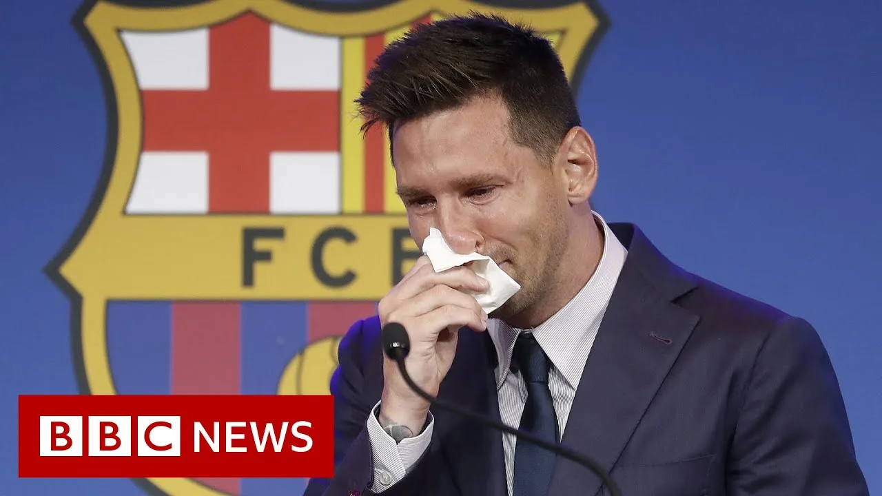 Lionel Messi’s tearful farewell to Barcelona – BBC News