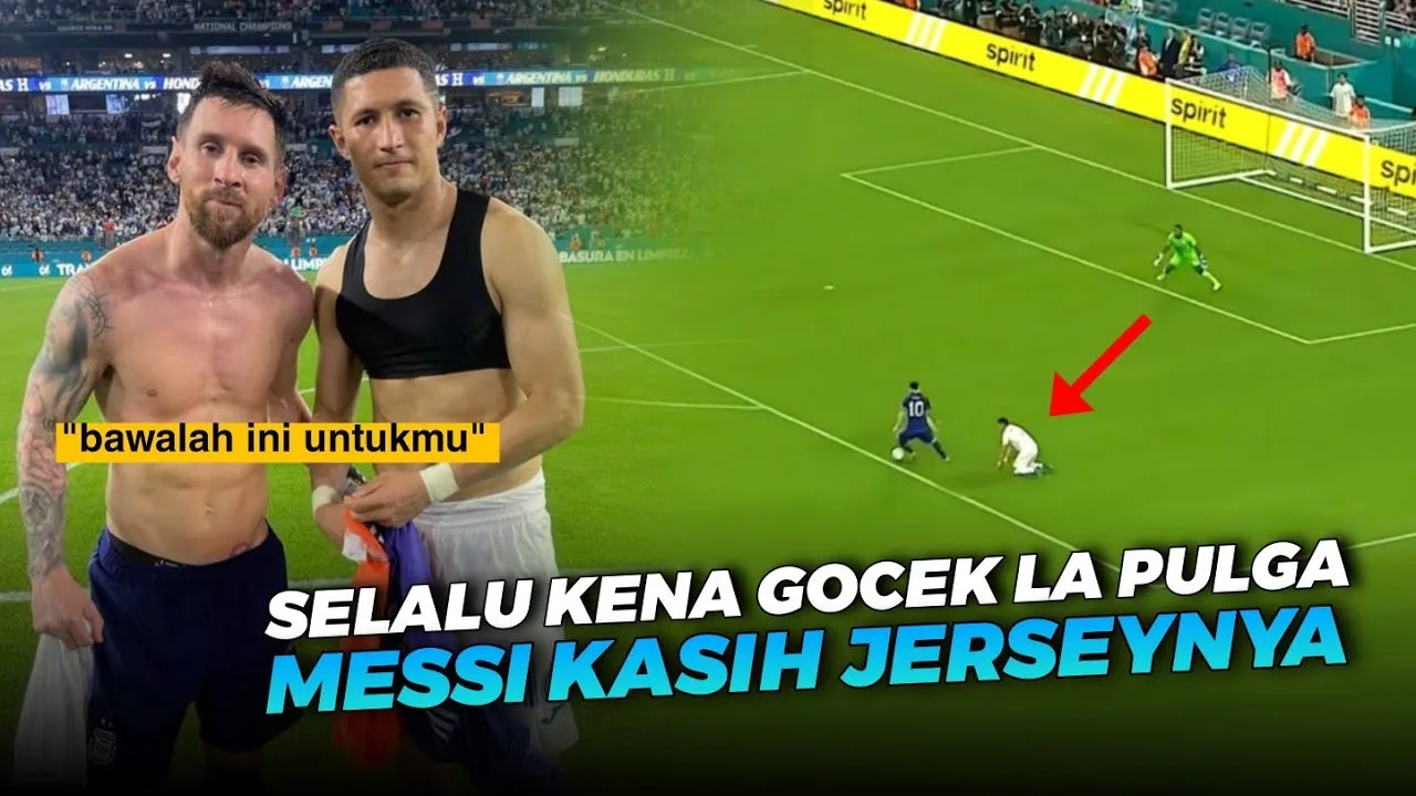 BERI JERSEY SEBAGAI PERMINTAAN MAAF  Kebaikan Lionel Messi