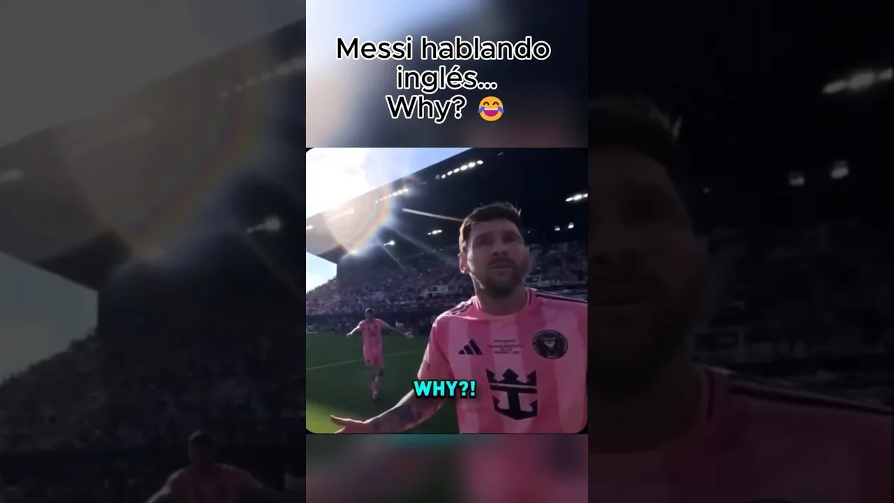 Messi parle anglais 😮 #messi #shorts