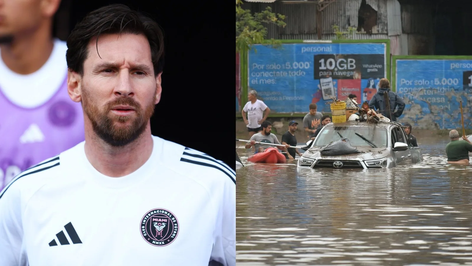 Lionel Messi envoie un message émotionnel de soutien alors que la ville argentine de Bahia Blanca est dévastée par une crue éclair mortelle – tuant au moins 16 personnes