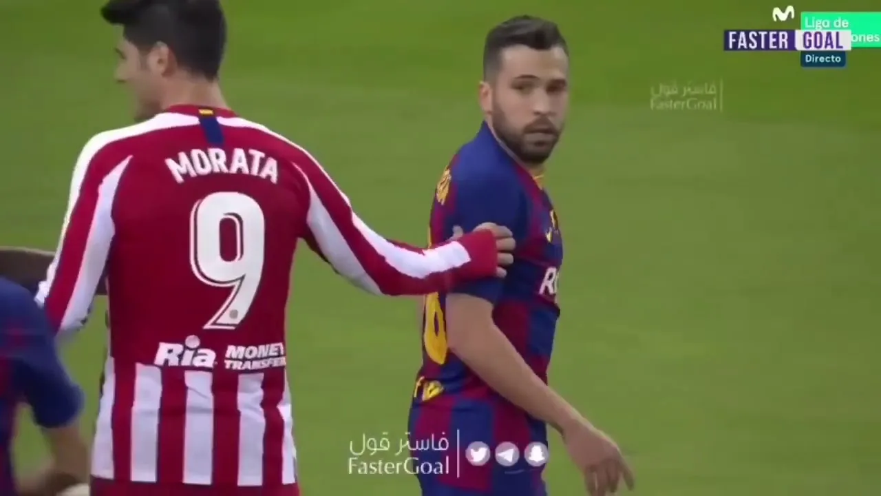 Lionel Messi arguement w Joao Felix / FC Barcelona vs