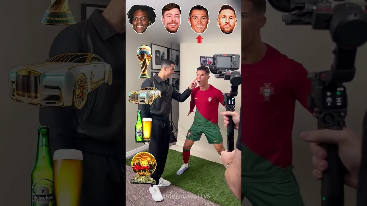 Ishowspeed, Mrbeast, Ronaldo, Messi 🤯🔥 #shorts #footballshorts #Ronaldo