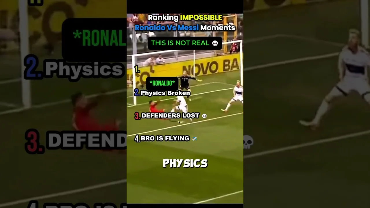 Top 5 des moments IMPOSSIBLES Cristiano Ronaldo contre Lionel Messi 😱 (Bataille de buts GOAT !) #Shorts